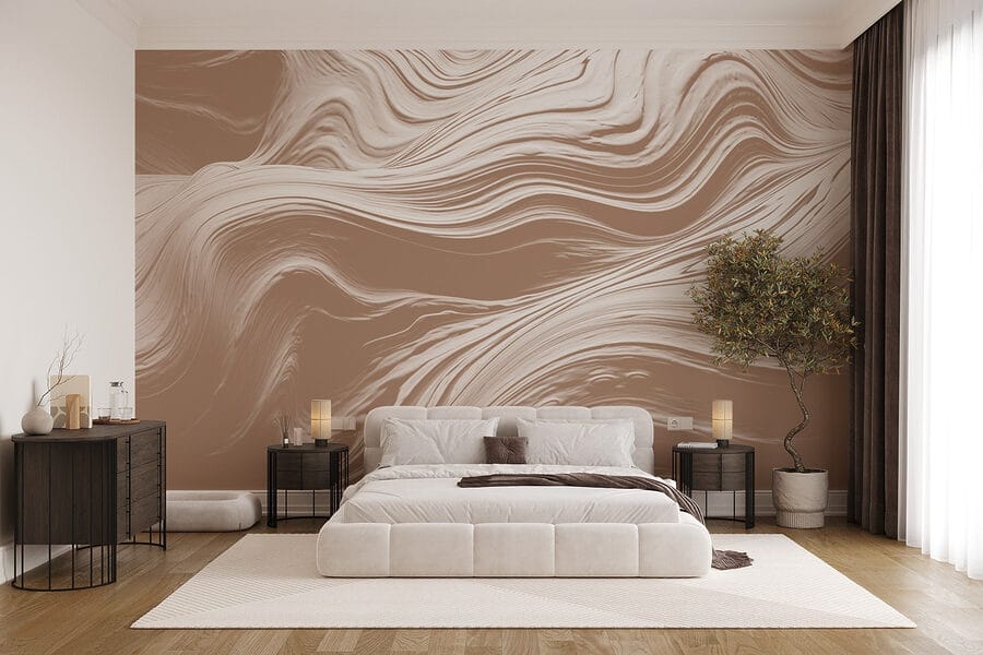 Tourbillons blancs sur une surface