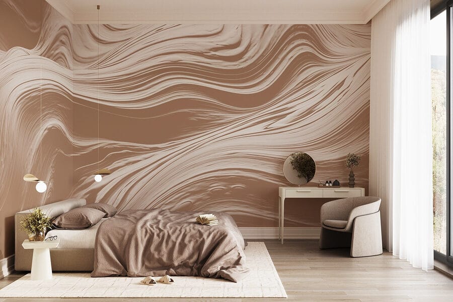 Tourbillons blancs sur une surface
