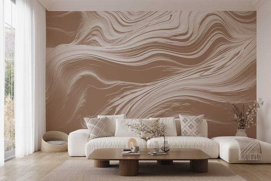 Tourbillons blancs sur une surface