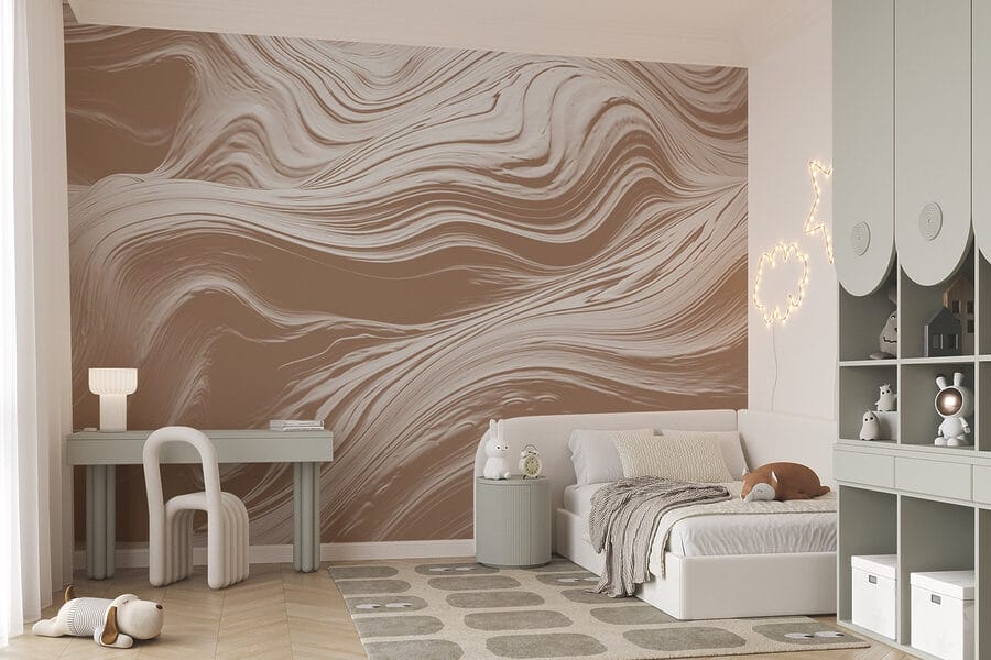 Tourbillons blancs sur une surface