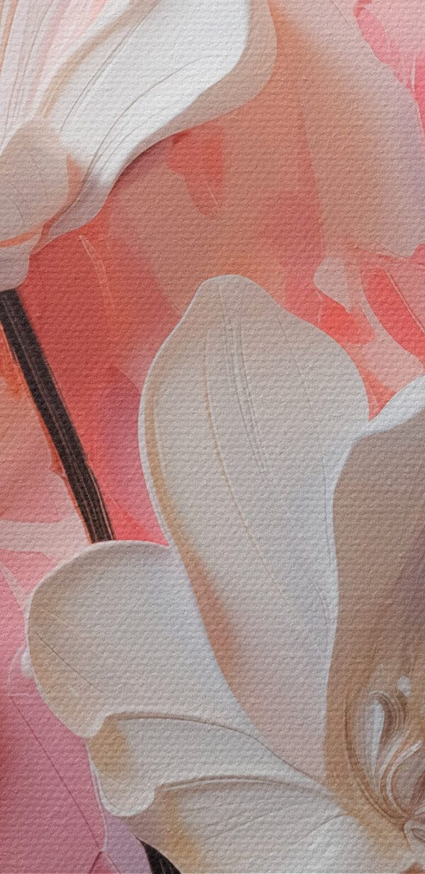 Fleurs blanches sur fond rose Fleurs blanches sur fond rose