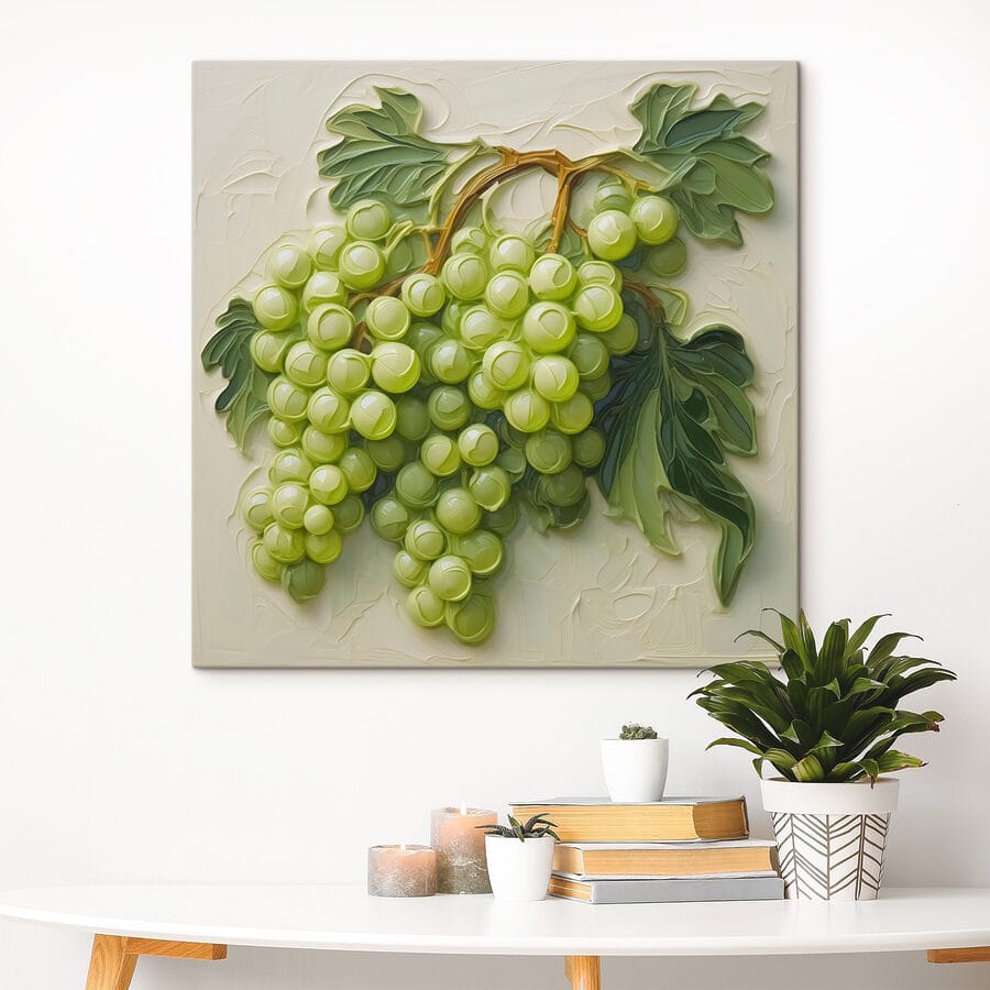 Peinture d'une grappe de raisin