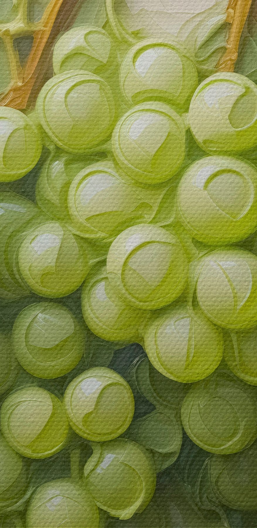 Peinture d'une grappe de raisin