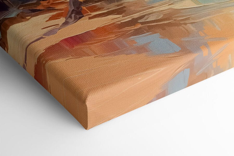 Peinture d'une plage avec des palmiers