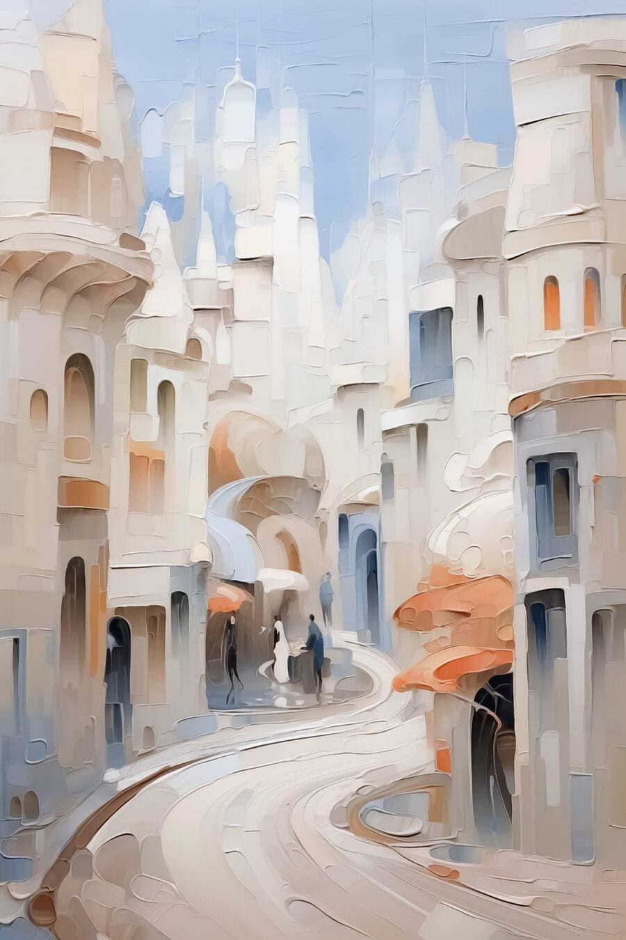 Peinture d'une ville