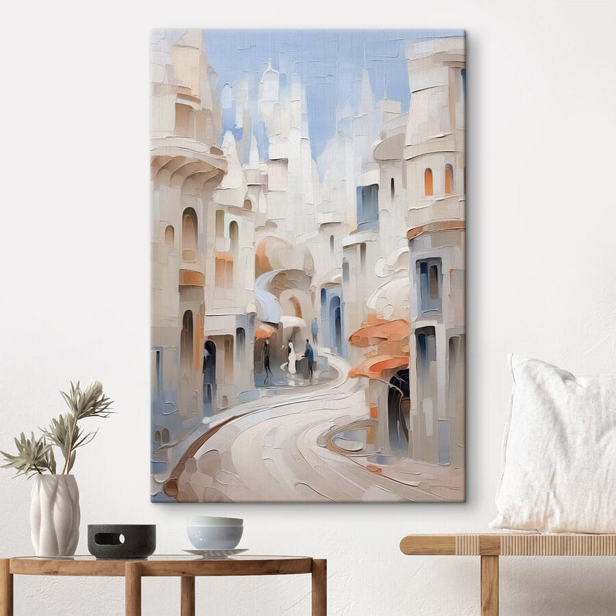Peinture d'une ville