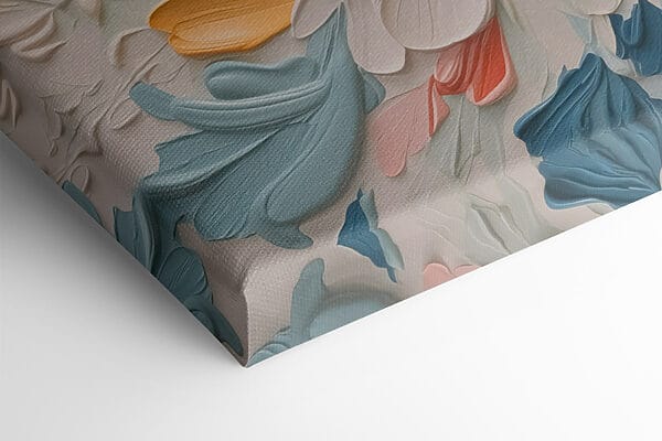 Des fleurs colorées dans une œuvre d'art texturée Des fleurs colorées dans une œuvre d'art texturée