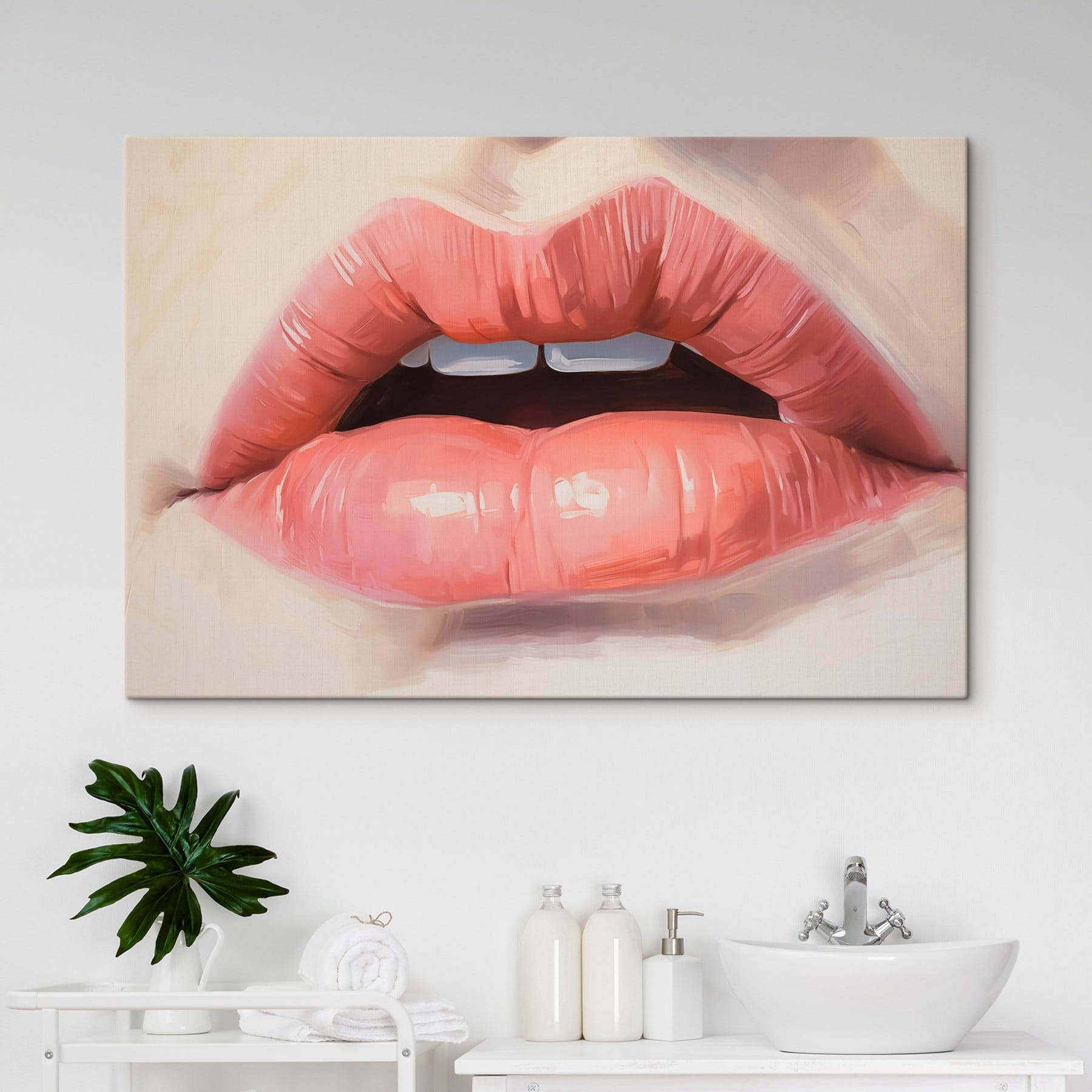 Soft, inviting lips in focus Soft, inviting lips in focus