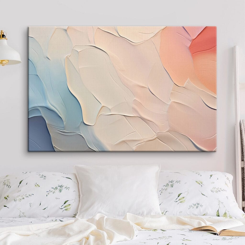 Soft hues blend in gentle waves Soft hues blend in gentle waves