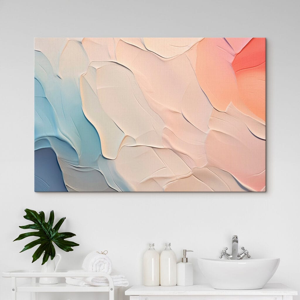 Soft hues blend in gentle waves Soft hues blend in gentle waves