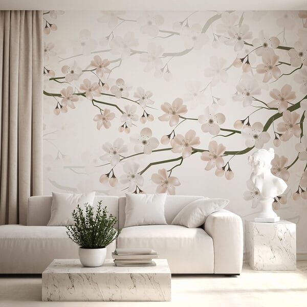 Fleurs blanches sur une branche Fleurs blanches sur une branche
