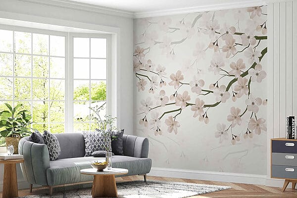 Fleurs blanches sur une branche Fleurs blanches sur une branche