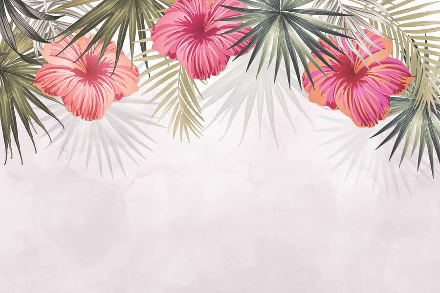 Groupe de fleurs et de feuilles Groupe de fleurs et de feuilles