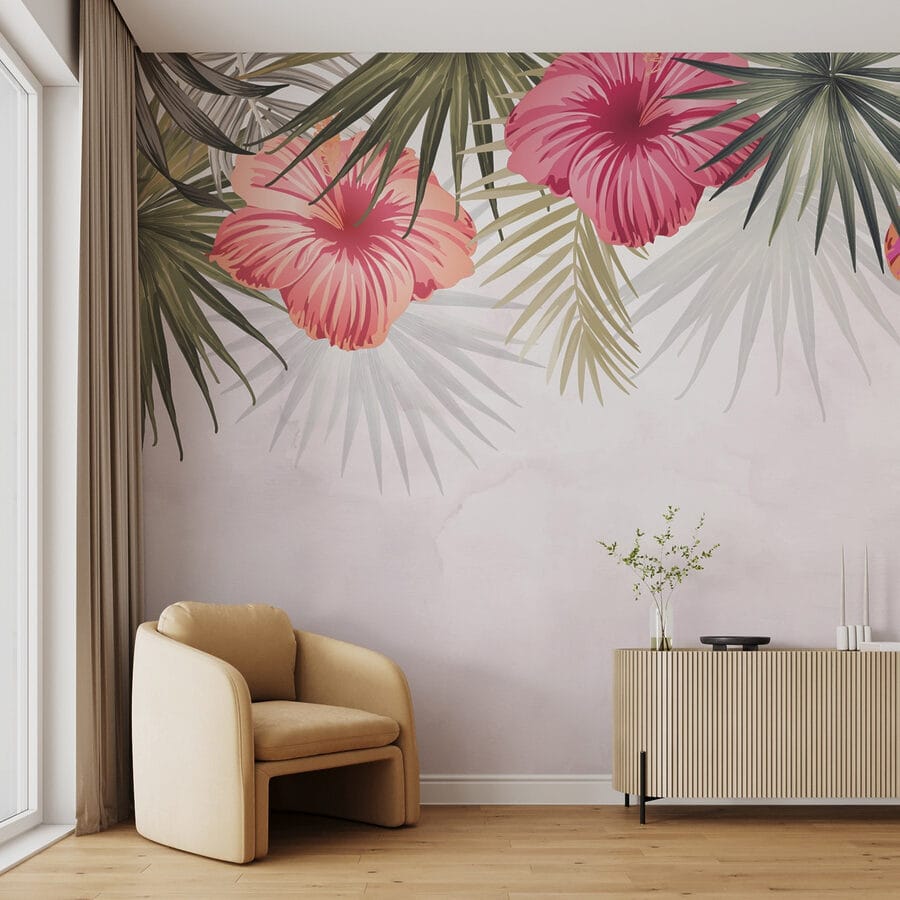 Groupe de fleurs et de feuilles Groupe de fleurs et de feuilles