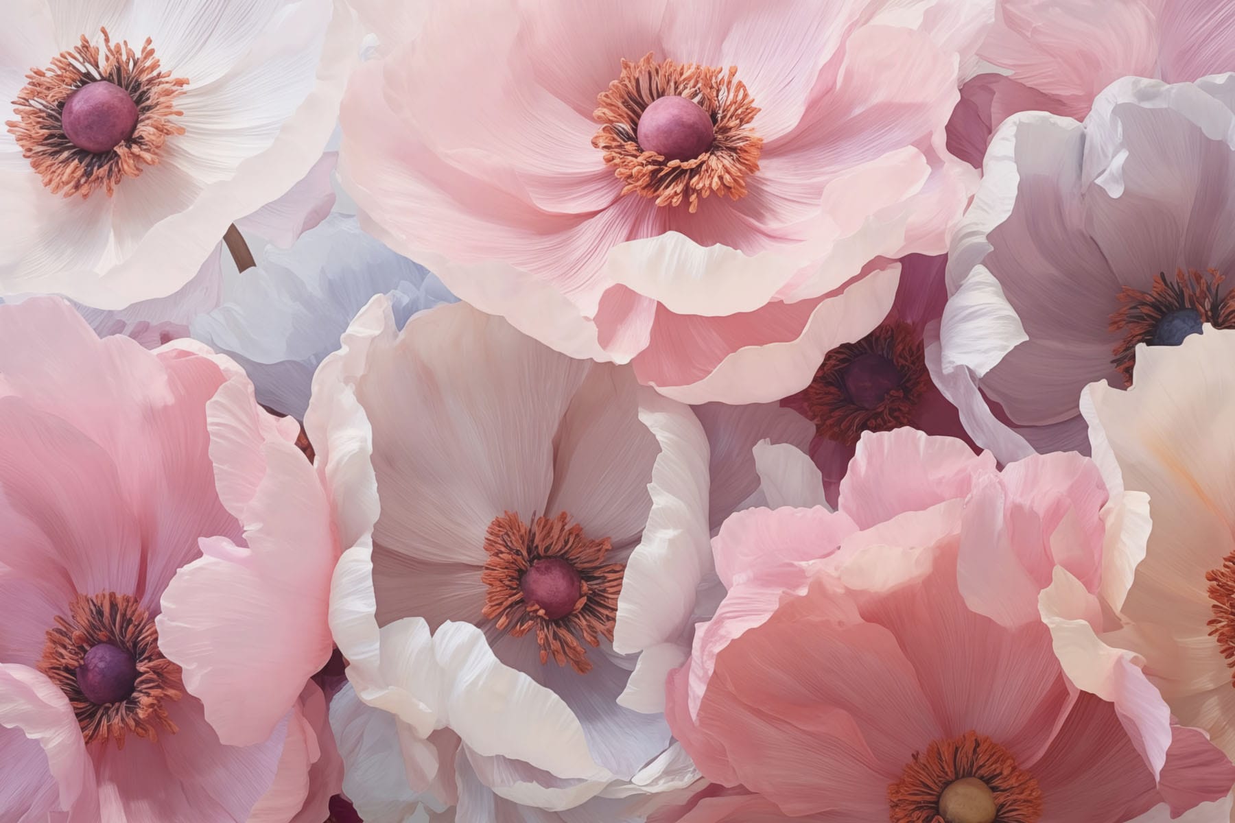 Group of pink and white flowers Group of pink and white flowers