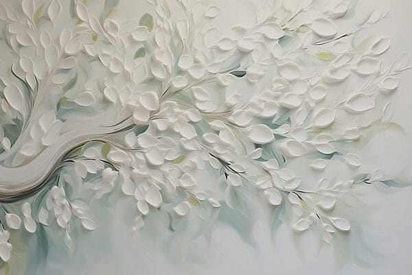 Arbre blanc avec des feuilles Arbre blanc avec des feuilles