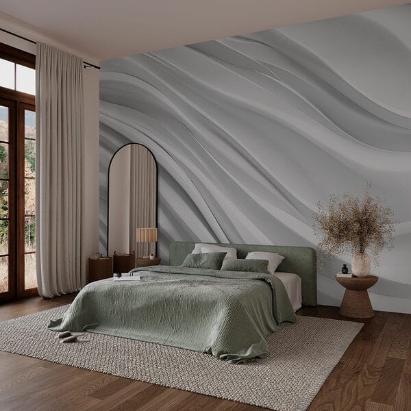 Fond blanc avec lignes ondulées Fond blanc avec lignes ondulées