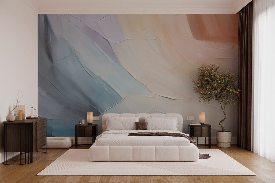 Vagues abstraites dans des couleurs douces