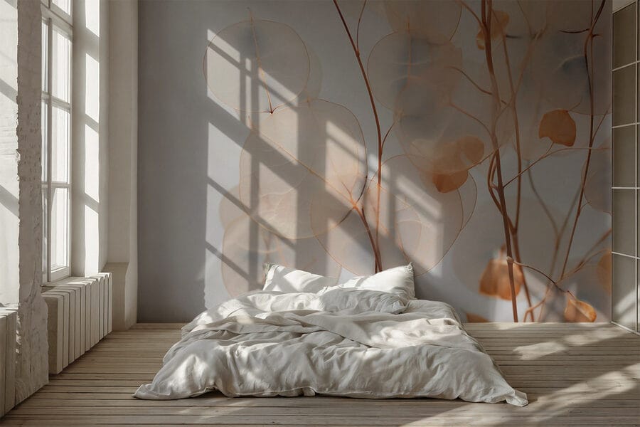 Feuilles délicates dans des tons doux