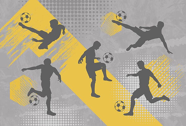 Groupe d'hommes jouant au football Groupe d'hommes jouant au football