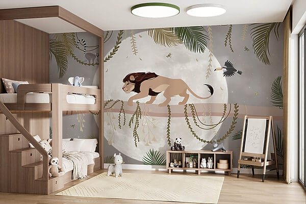 Lion sur une branche d'arbre Lion sur une branche d'arbre