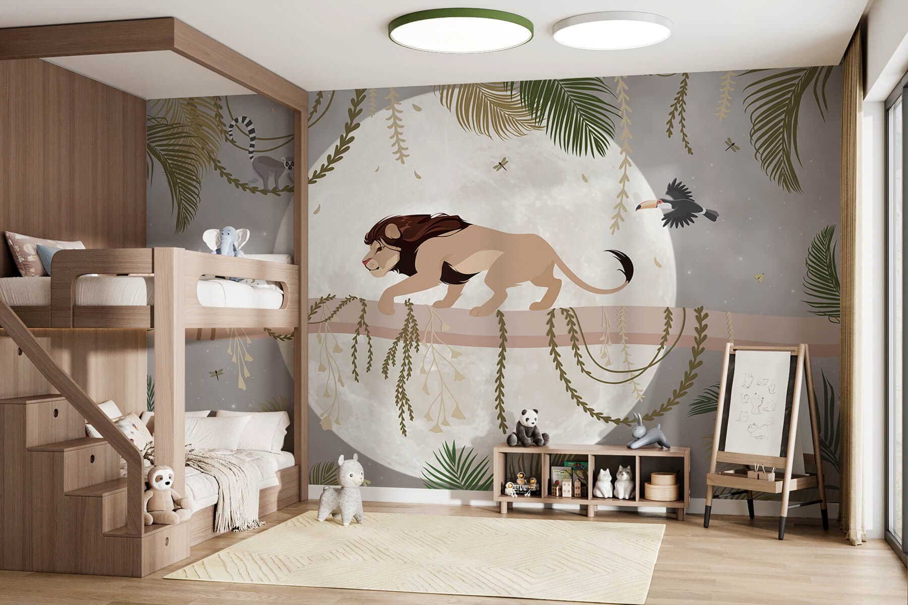 Lion on a tree branch Lion on a tree branch