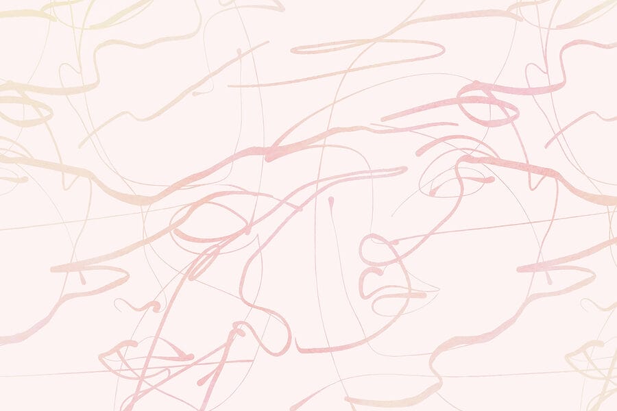 Lignes roses sur fond blanc