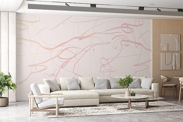 Lignes roses sur fond blanc Lignes roses sur fond blanc