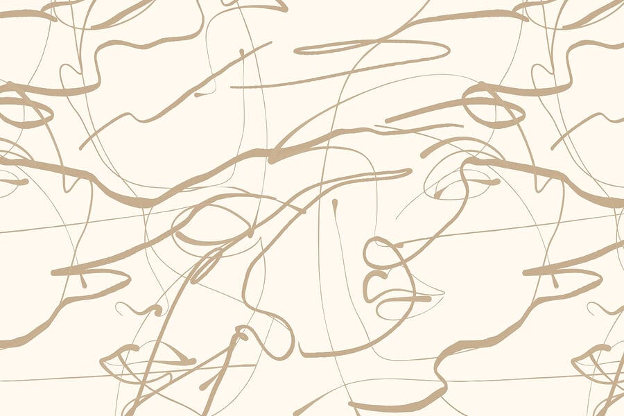 Fond blanc avec des lignes brunes