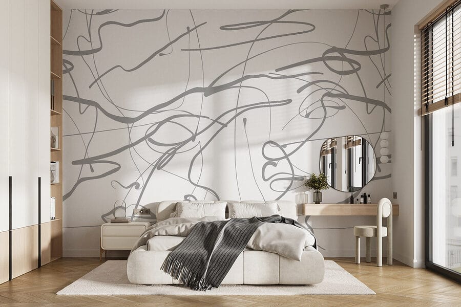 Fond blanc avec lignes grises