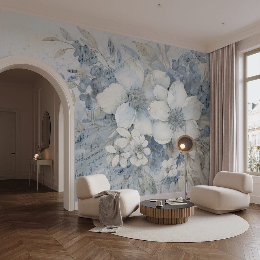 Peinture de fleurs et de feuilles
