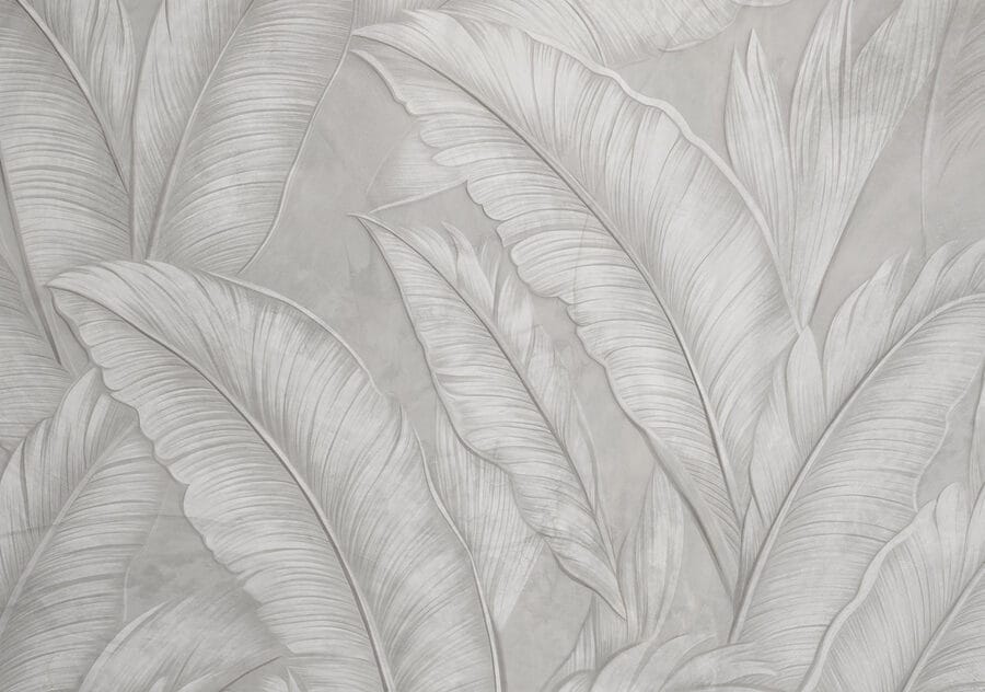 Papier peint blanc avec plumes