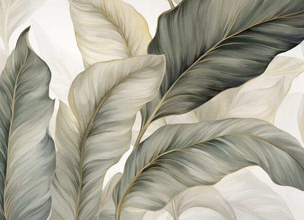 Feuilles luxuriantes aux teintes douces Feuilles luxuriantes aux teintes douces