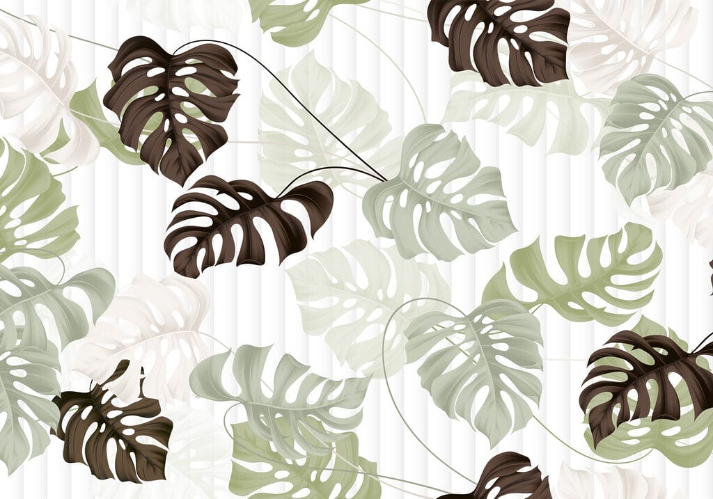 Motif de feuilles sur fond blanc Motif de feuilles sur fond blanc
