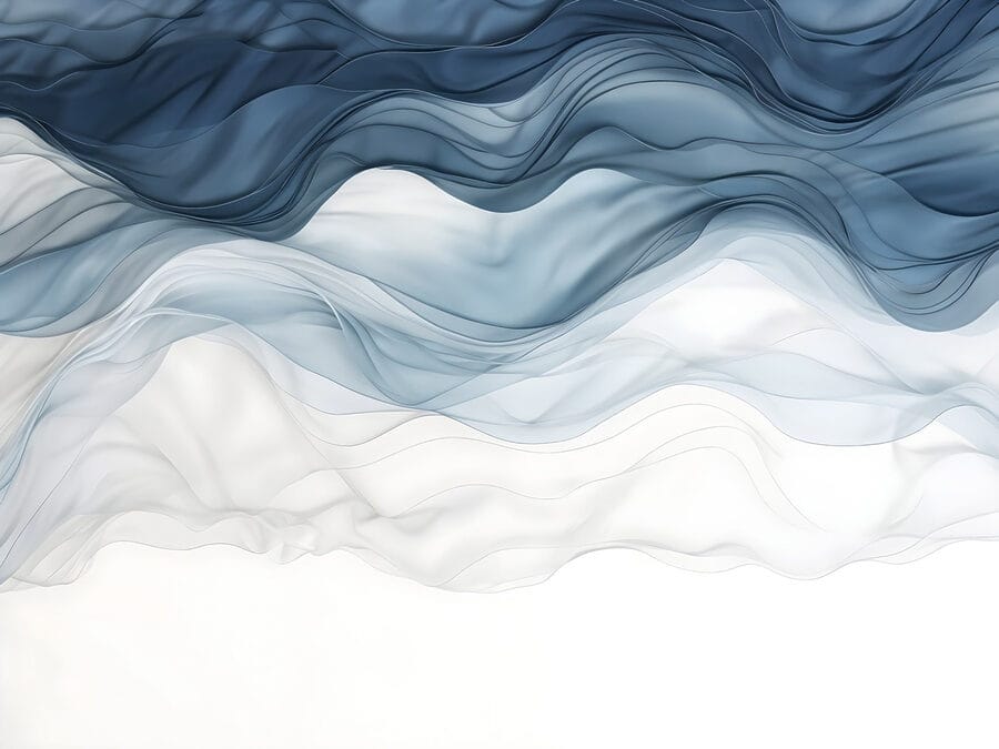 Tissu ondulé bleu et blanc