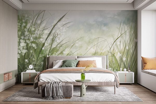 Peinture d'un champ d'herbe Peinture d'un champ d'herbe