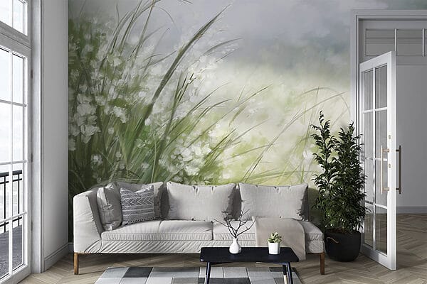 Peinture d'un champ d'herbe Peinture d'un champ d'herbe