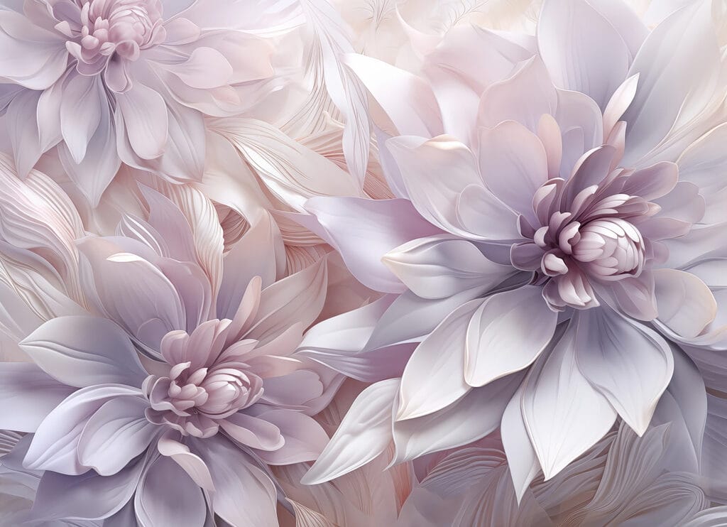 Groupe de fleurs avec pétales Groupe de fleurs avec pétales