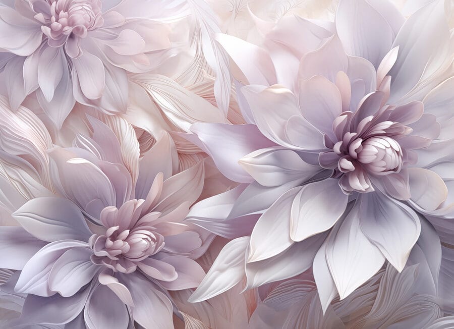 Groupe de fleurs avec pétales