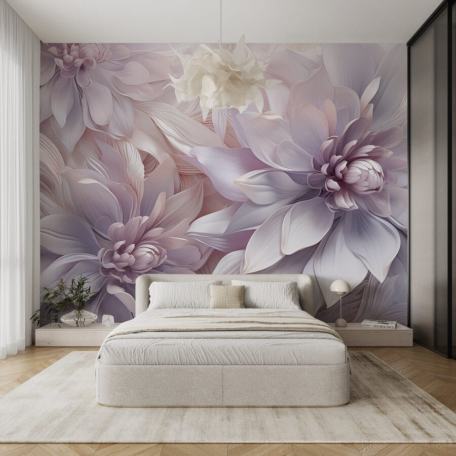 Groupe de fleurs avec pétales