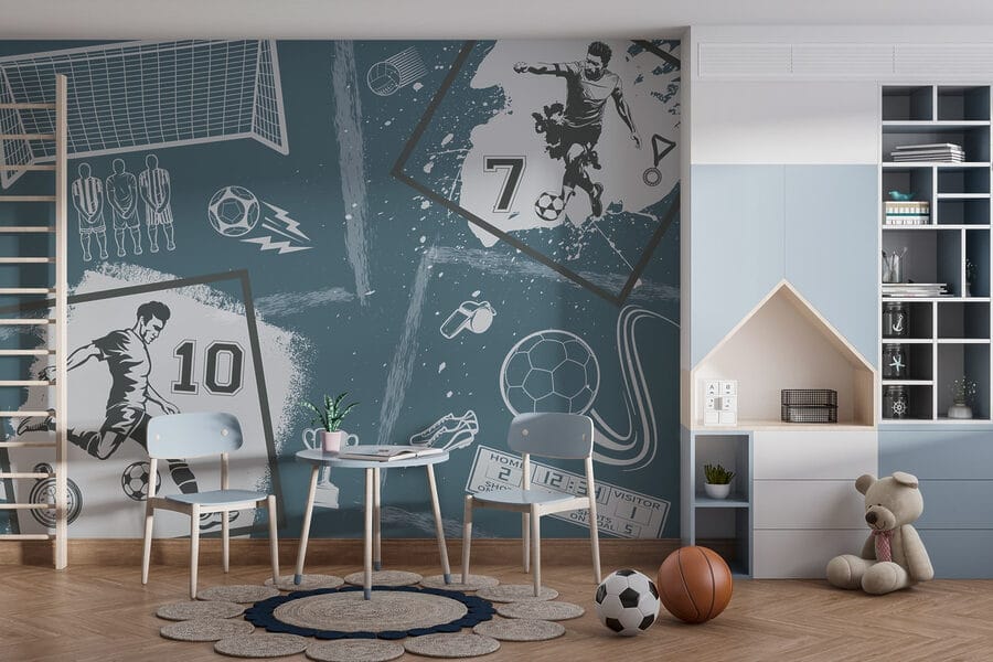 Papier peint Collage d'images sportives diverses