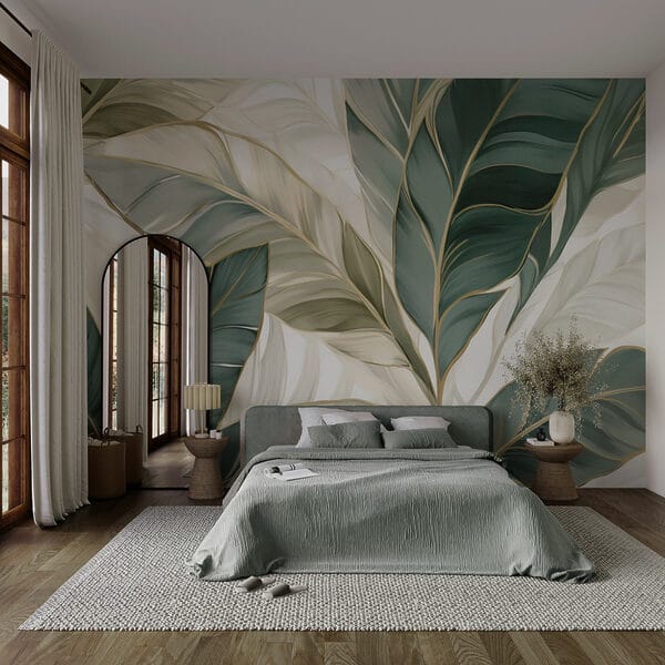 Feuilles vertes luxuriantes dans des tons doux Feuilles vertes luxuriantes dans des tons doux