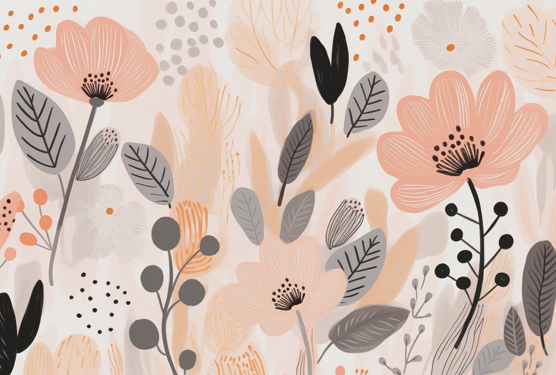 Delicate blooms in soft tones