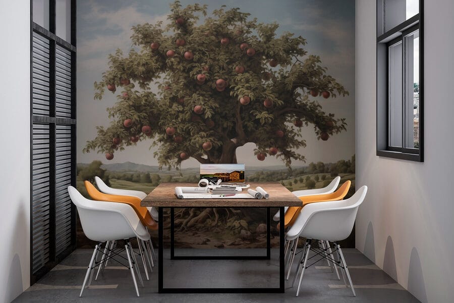 Arbre avec des pommes