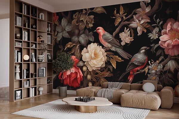 Peinture d'oiseaux sur des fleurs Peinture d'oiseaux sur des fleurs