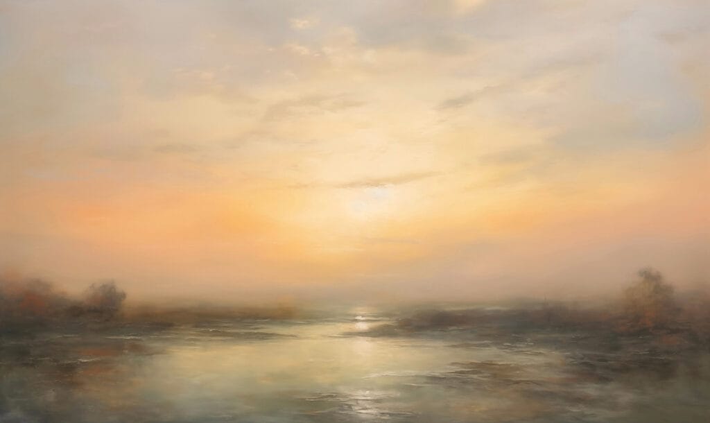 Eau avec un coucher de soleil en arrière-plan Eau avec un coucher de soleil en arrière-plan