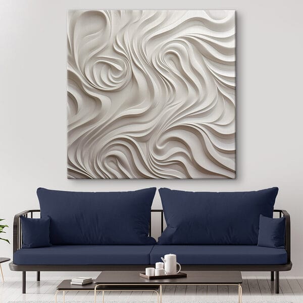 Mur blanc avec des lignes ondulées Mur blanc avec des lignes ondulées
