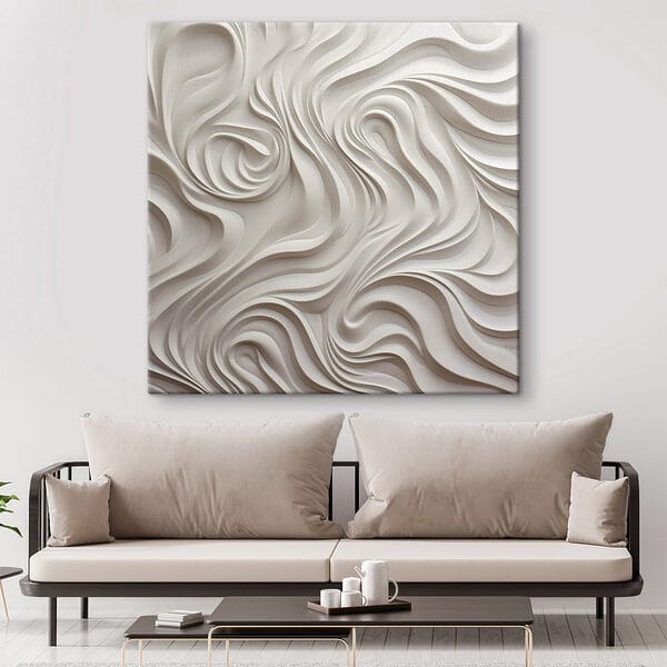 Mur blanc avec des lignes ondulées Mur blanc avec des lignes ondulées