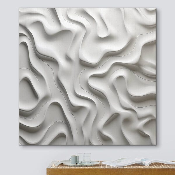 Surface blanche avec des lignes ondulées Surface blanche avec des lignes ondulées