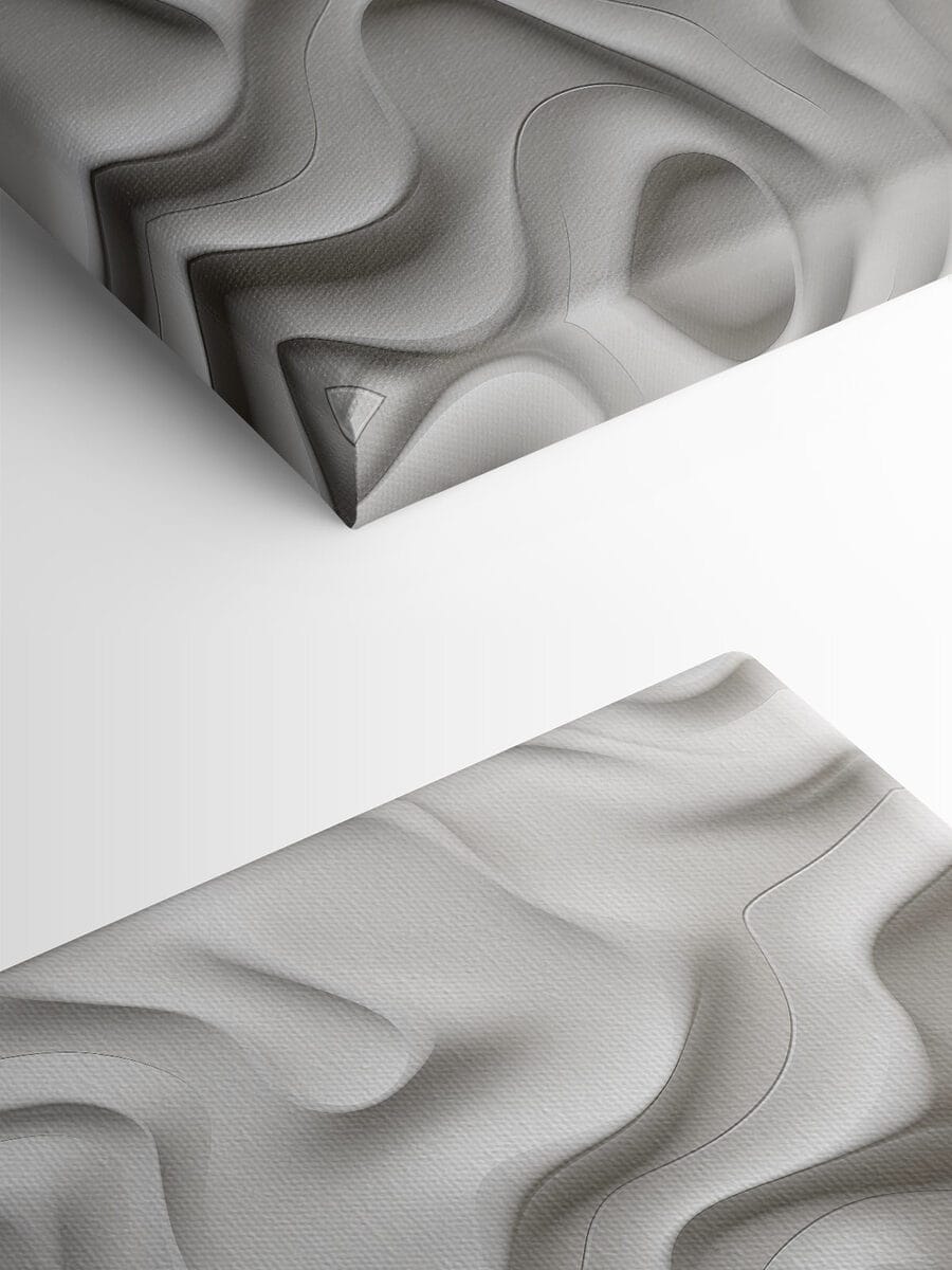Surface blanche avec des lignes ondulées Surface blanche avec des lignes ondulées